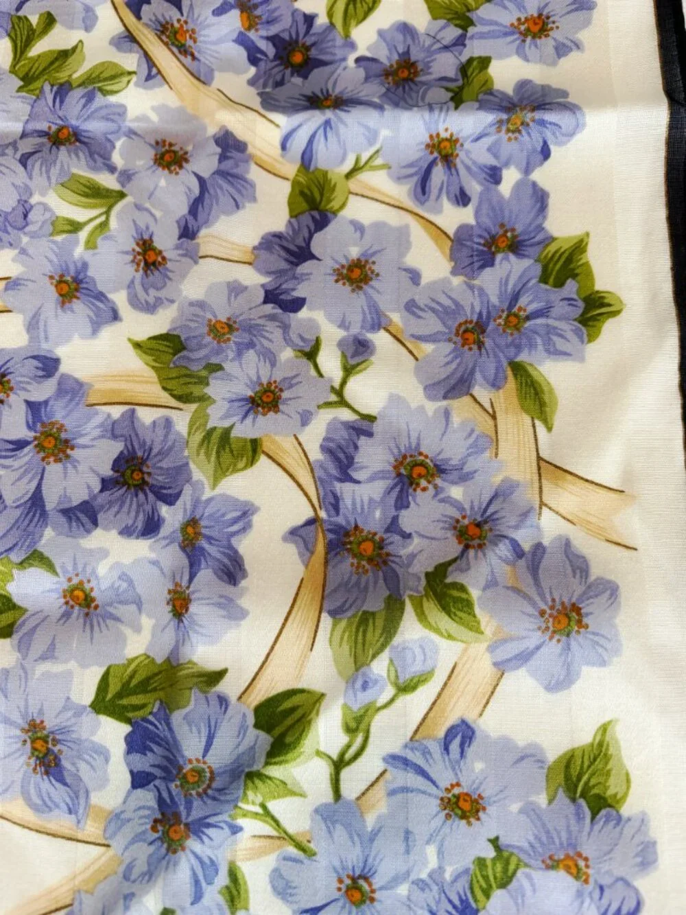 NWT Yves Saint Laurent Floral Cotton Scarf